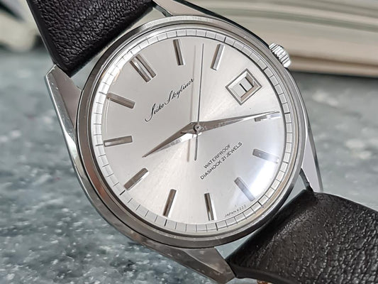 Seiko Skyliner Manual Date 6222-8000 - 21 Jewels - 37 MM - Silver Dial - 1967