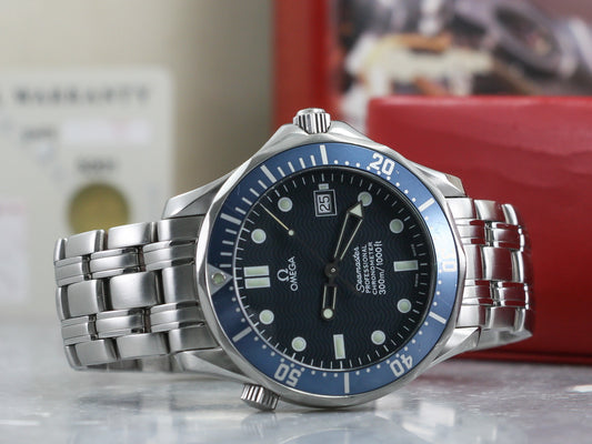Omega Seamaster Professional Diver 300M Automatic 25318000 Steel - 41MM - Blue Dial - Ca. 2001