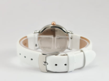 Methodos Lady Pearl – Steel-Rosé – Pearlescent White Dial – White Leather