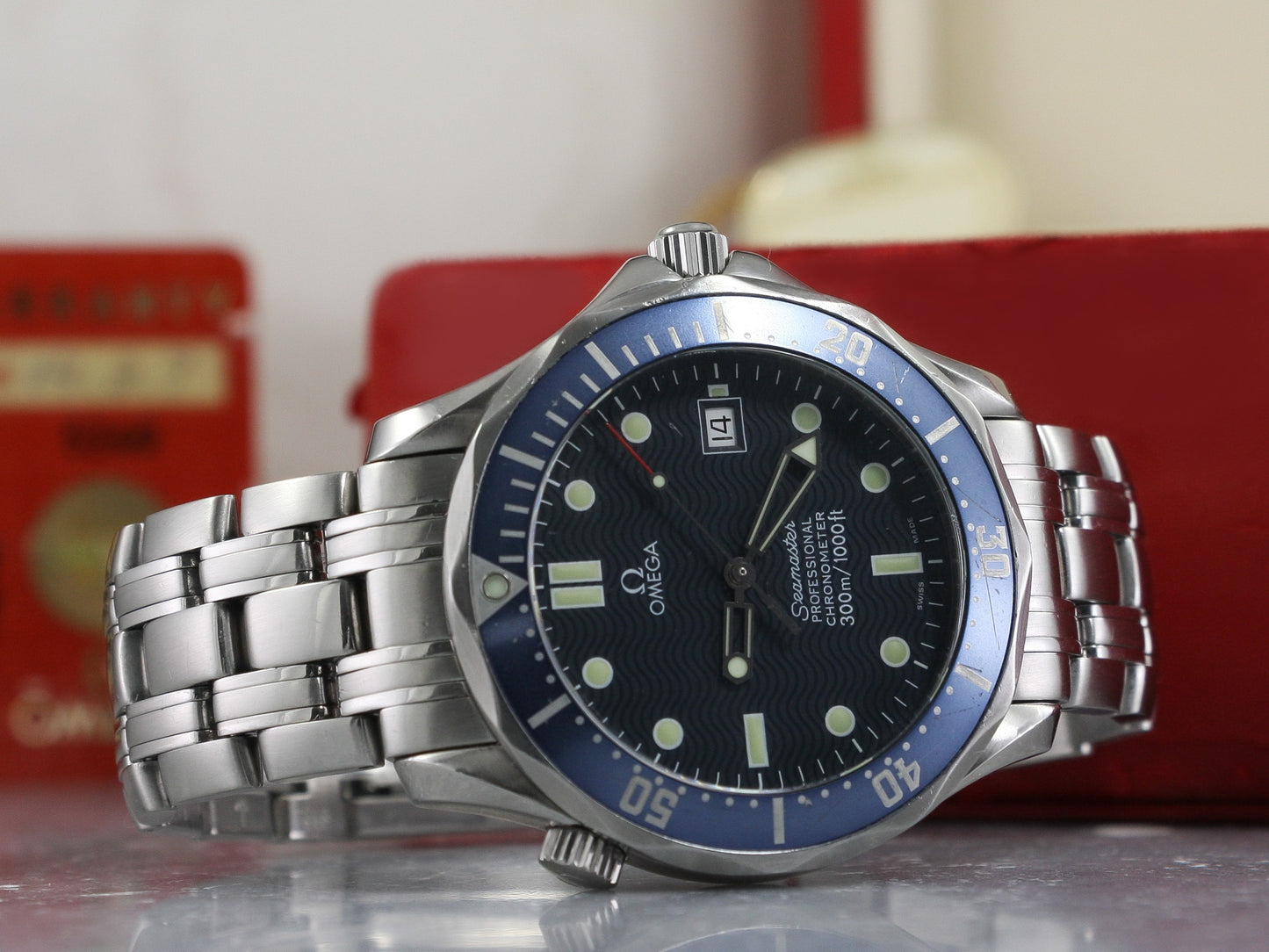 Omega Seamaster Professional Diver 300M Automatic 25318000 Steel - 41MM - Blue Dial - 2004